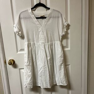 White mini shapeless dress